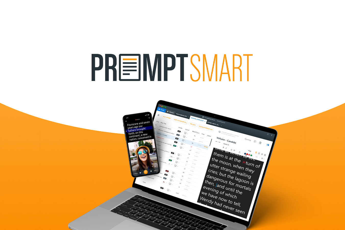 PromptSmart is a personal teleprompter tool that only scrolls when you speak, so every presentation is clear.